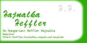 hajnalka heffler business card